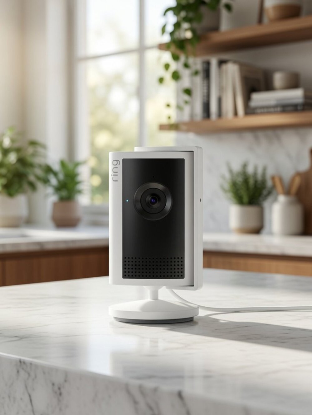 Ring Indoor Cam Plus 2K HD Security Camera White